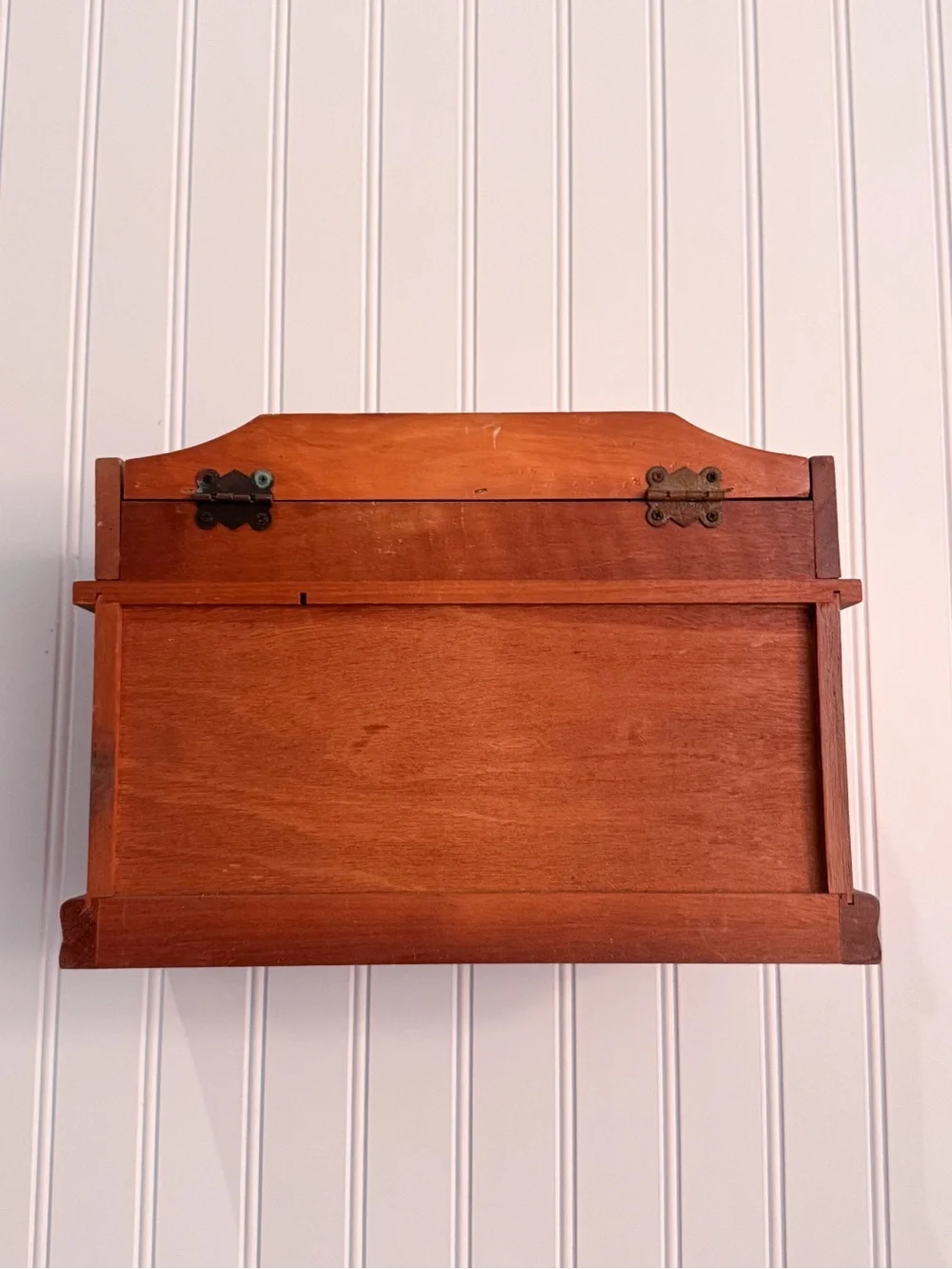 Vintage Solid Wood Dresser-Style Jewelry Cabinet Two-Tone Wooden Jewelry Box